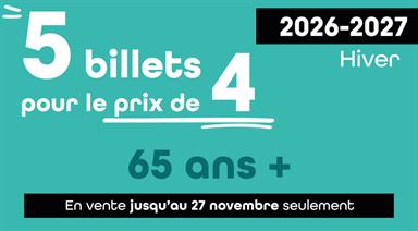 Image for: 65 ANS - 5 BILLETS POUR LE PRIX DE 4